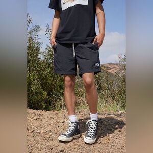 PacSun Los Angeles Nylon Swim Shorts / Black Collegiate Sporty Vibe Mesh-Lined M